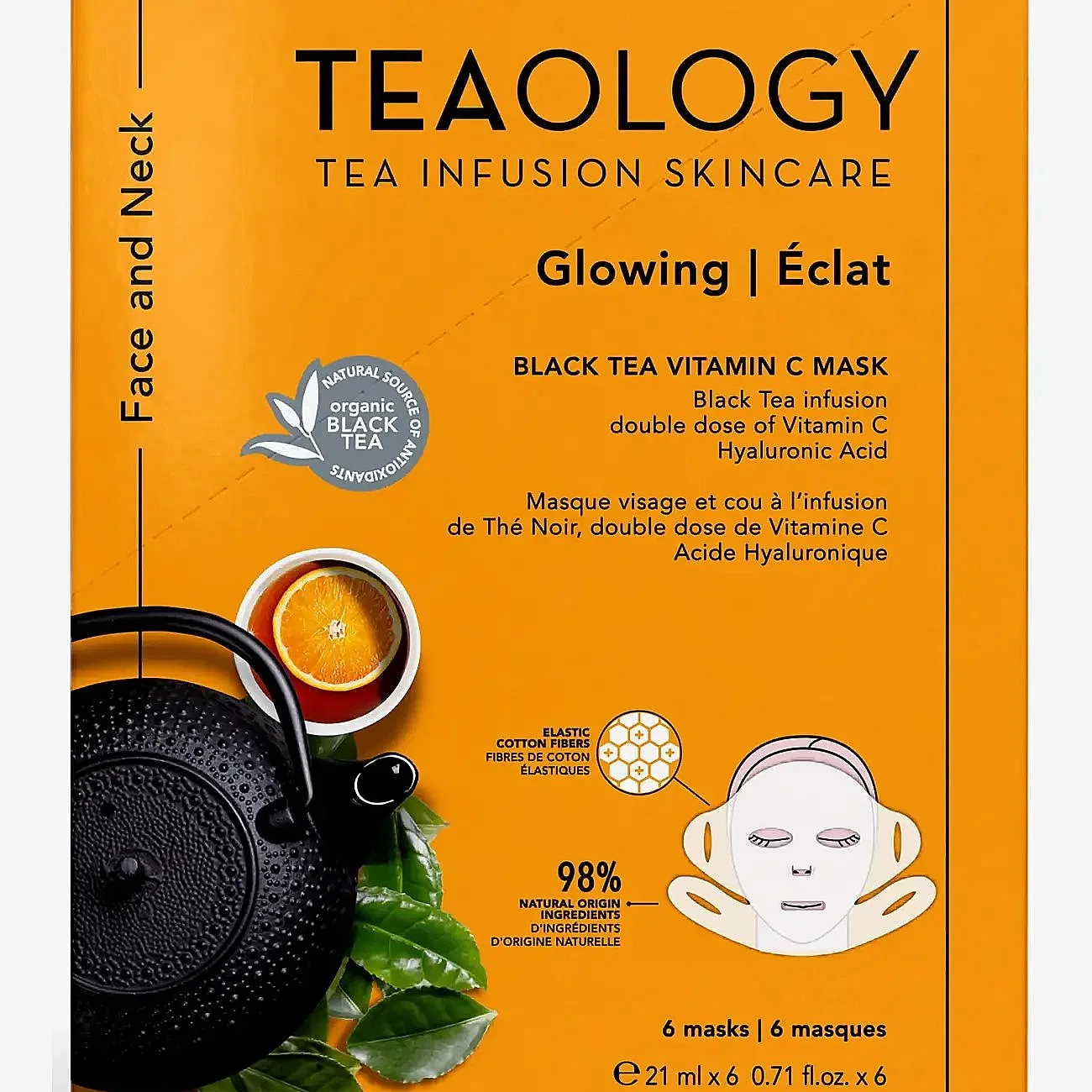Teaology Skincare Multipack 6X Black Tea Vitamin C Mask - Nude - 129 ML