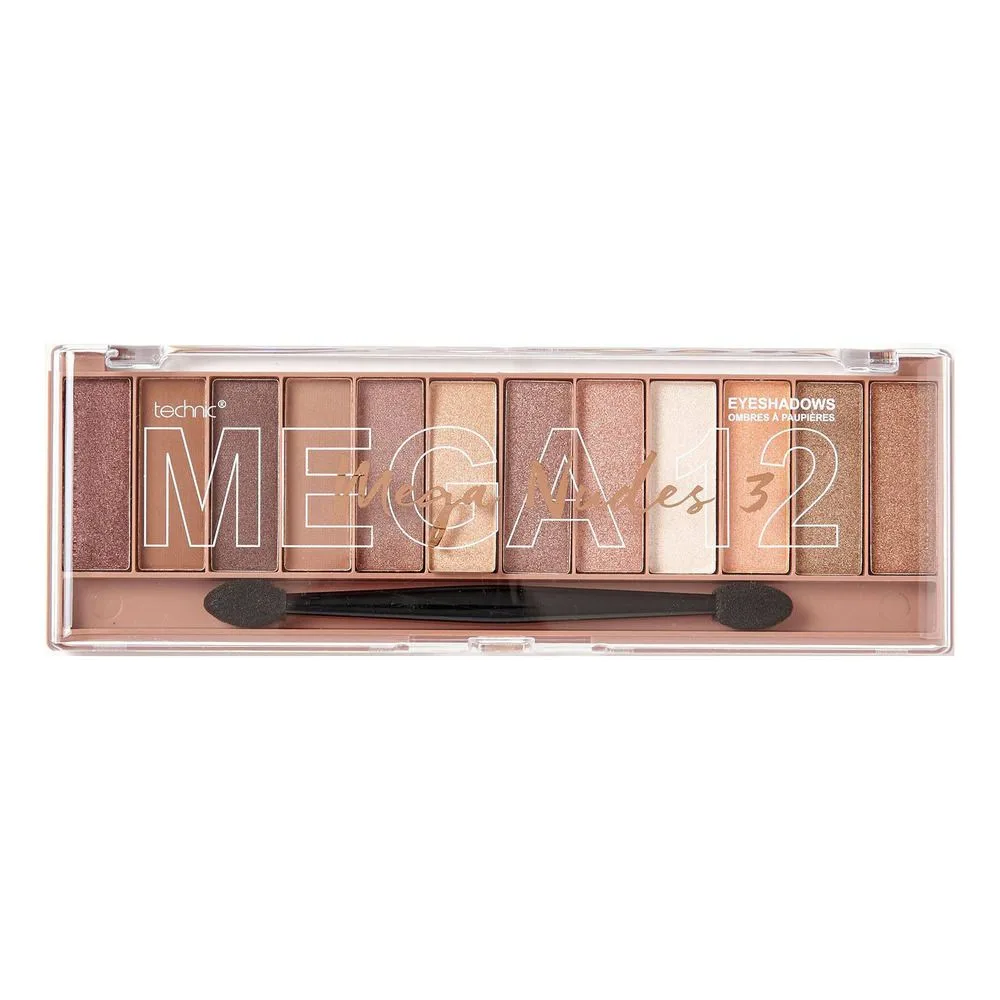 Technic Cosmetics Mega Eyeshadows Øjenskygge palette Skygge Mega Nudes 18 g