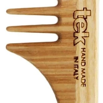 Tek Wooden Detangling Comb With Handle Wide Teeth