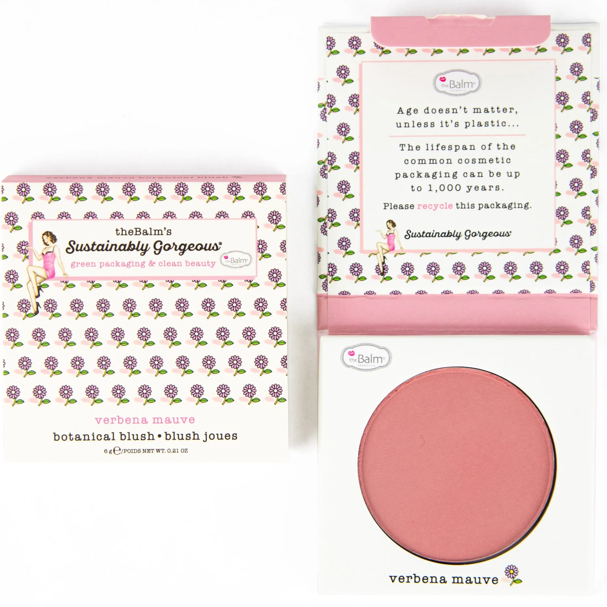 the Balm Sustainably Gorgeous Botanical Blush Single Blush Verben