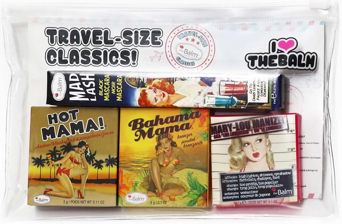 the Balm Travel Set with Cosmetics Bag