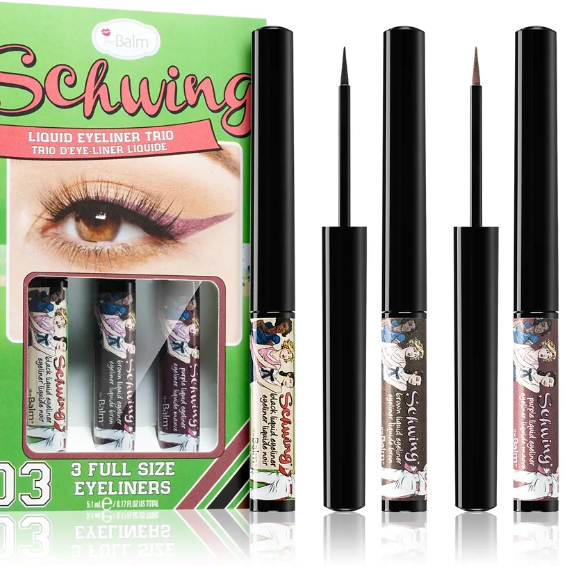 theBalm Schwing® Liquid Eyeliner Trio Långvarig flytande eyeliner 3x1.7 ml