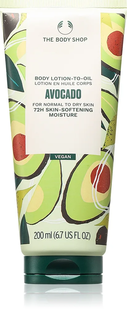 The Body Shop Avocado Body Lotion vartalomaito sisältää avokadoa 200 ml
