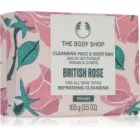The Body Shop British Rose Cleansing Bar Tvålbit för kropp och ansikte 100 g