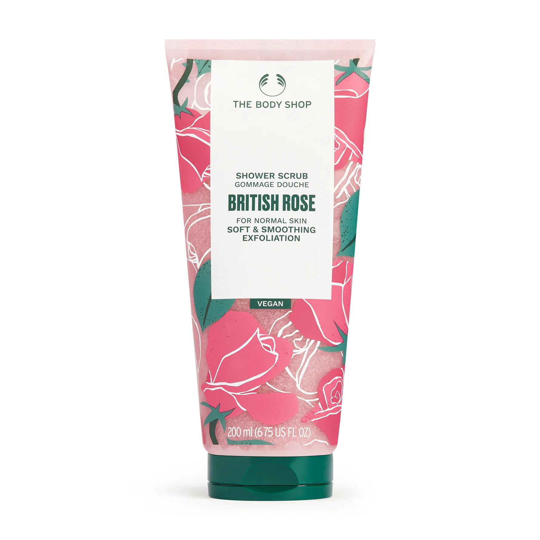 British Rose Shower Scrub 200 ml