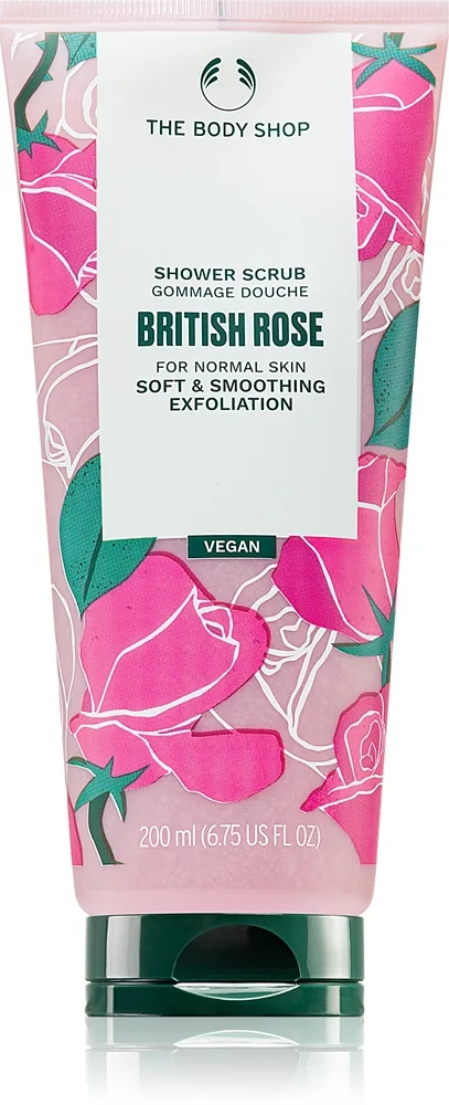 The Body Shop British Rose Shower Scrub Mild bodyskrub Med roseduft 200 ml