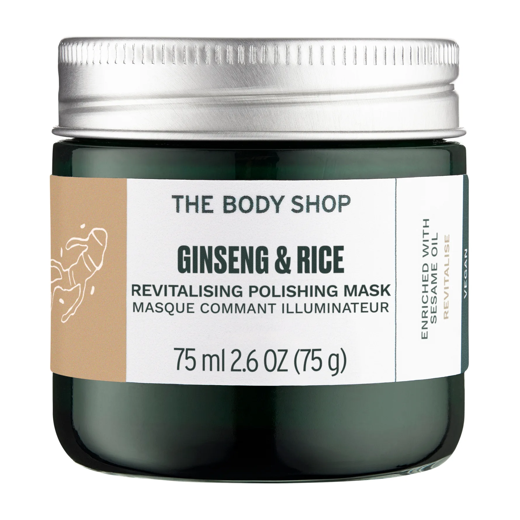 The Body Shop Ginseng & Rice Revitalising Polishing Mask 75 ml