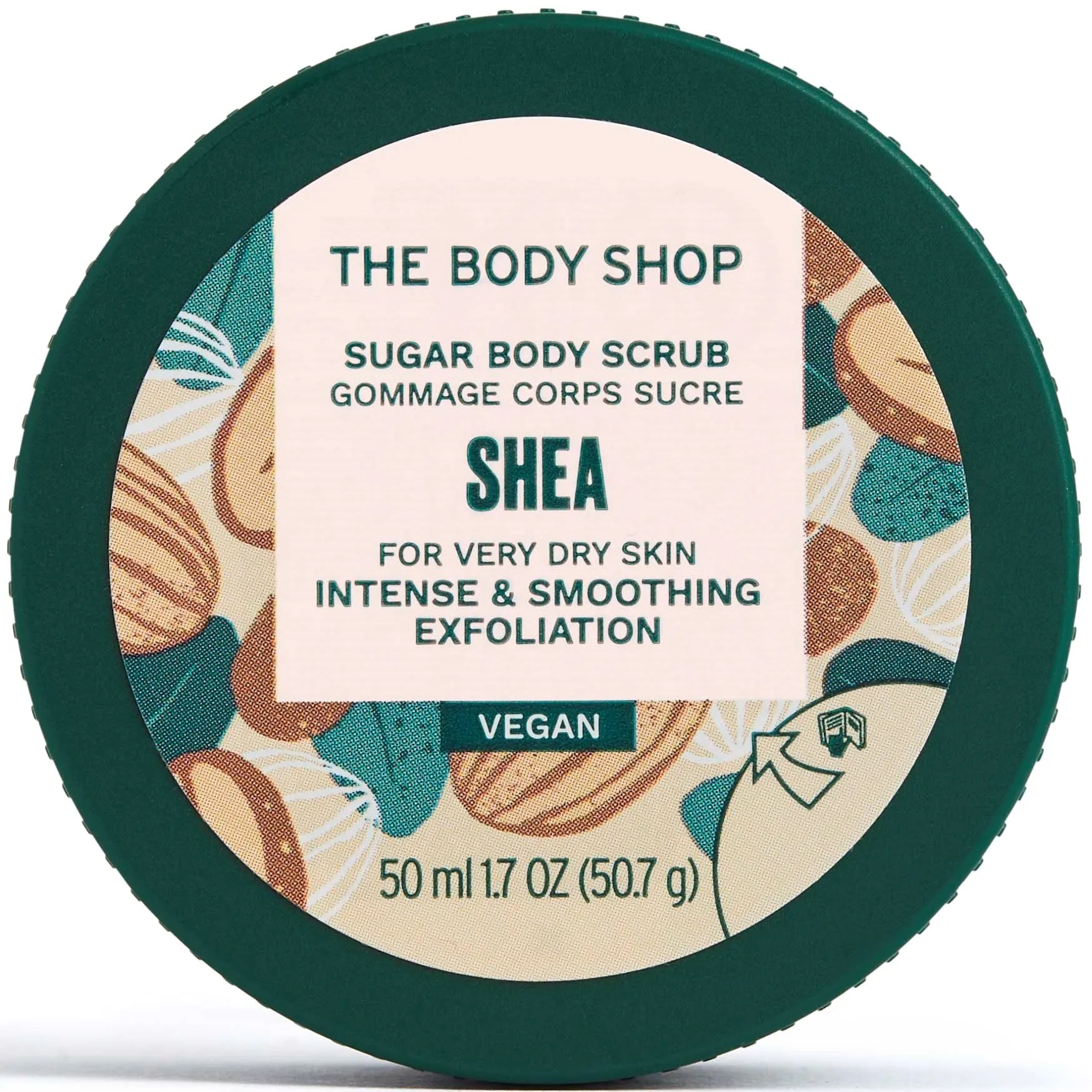 The Body Shop Shea Body Scrub sokerikuorinta vartalolle sisältää sheavoita 50 ml