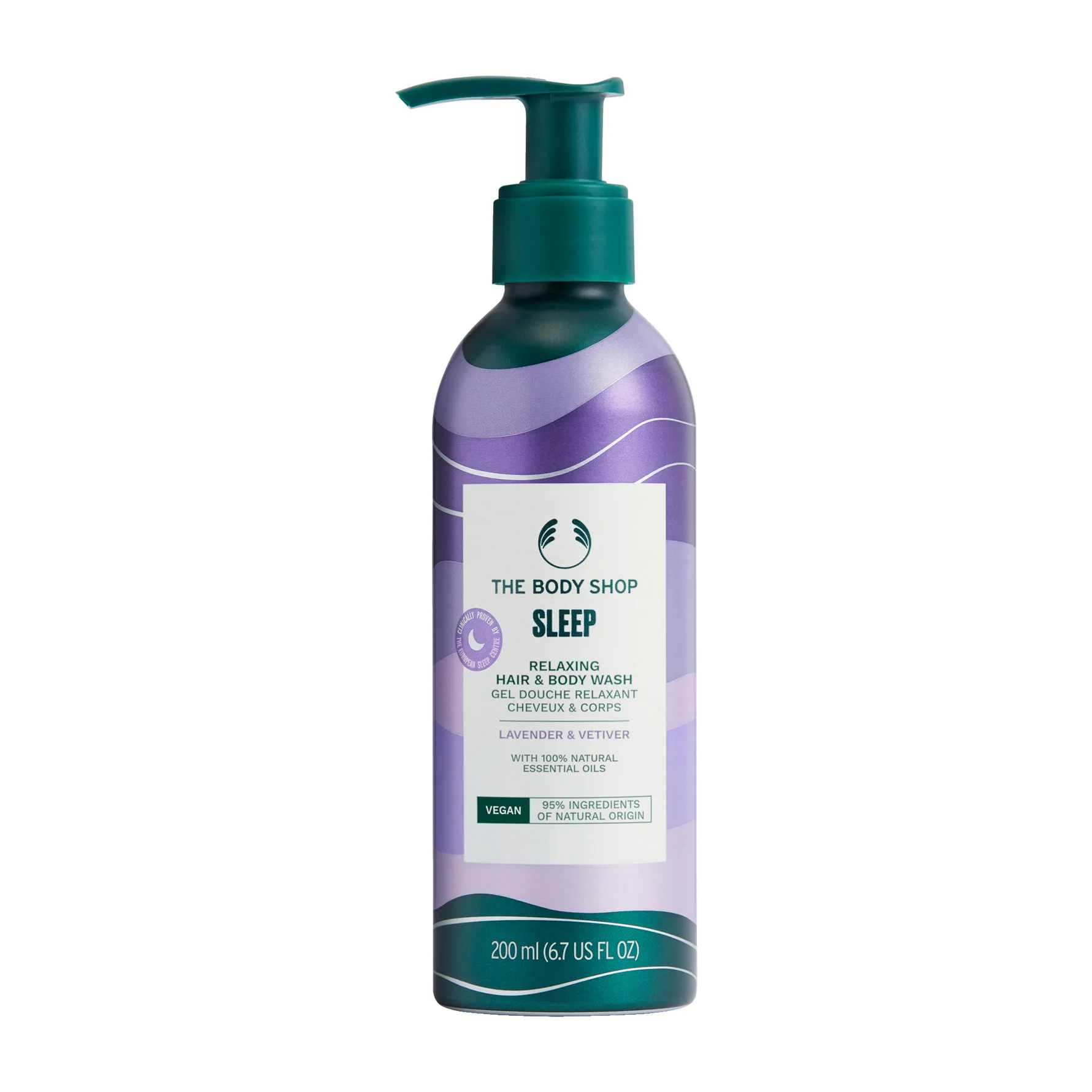 The Body Shop Lavender & Vetiver Wellness Sleep Relaxing Hair & Body Wash 200 ml