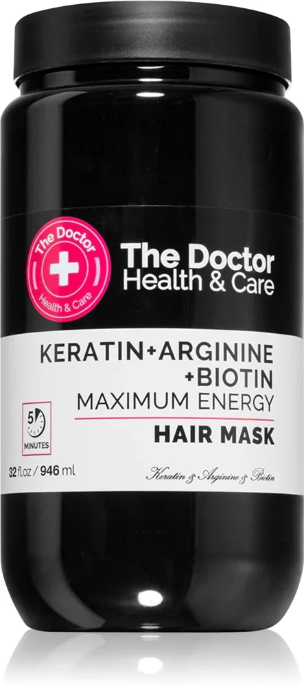 The Doctor Keratin + Arginine + Biotin Maximum Energy Keratinmask för hår 946 ml