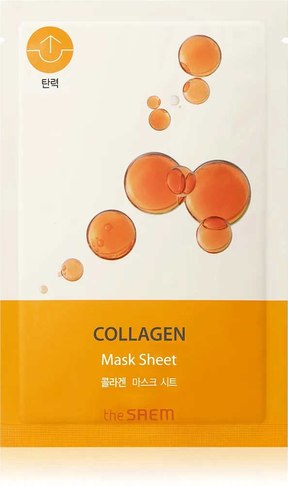 The Saem Bio Solution Collagen Intensivt åtstramande och uppljusande arkmask 20 g
