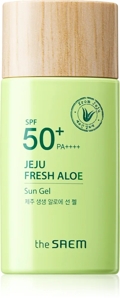 The Saem Jeju Fresh Aloe Sun Solkyddsgel Med aloe vera SPF 50+ 50 g