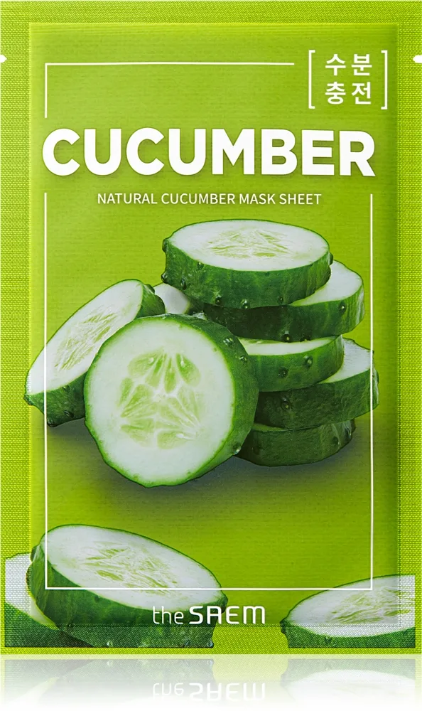 The Saem Natural Mask Sheet Cucumber Fuktgivande och vitaliserande arkmask 21 ml