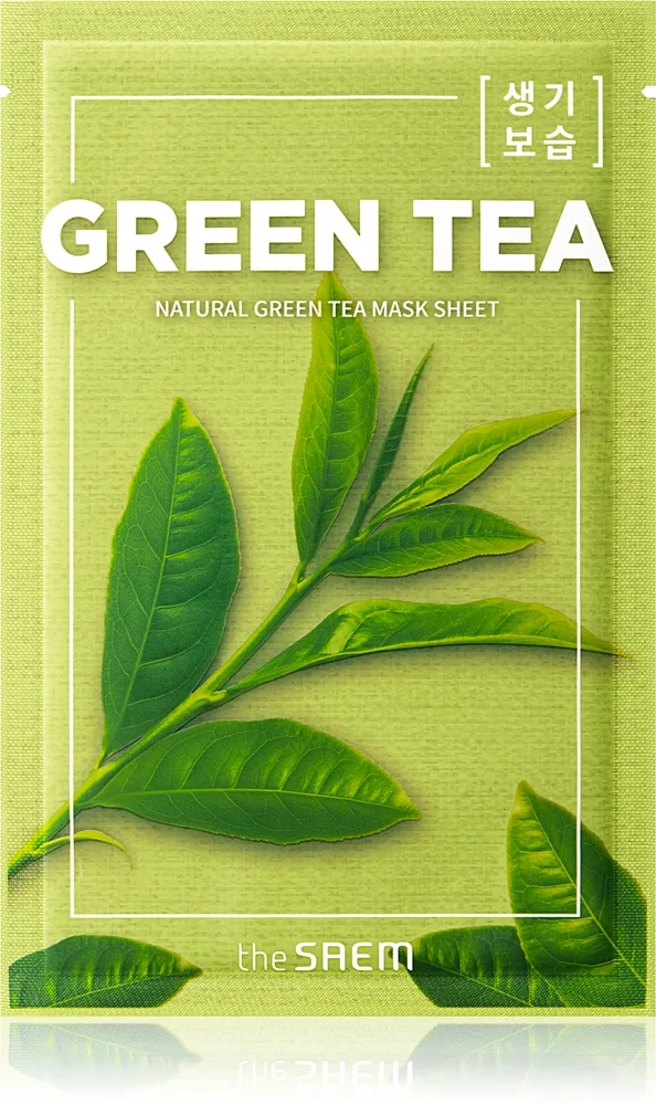 The Saem Natural Mask Sheet Green Tea Fuktgivande och lugnande arkmask 21 ml