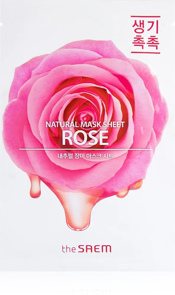 The Saem Natural Mask Sheet Rose Fuktgivande och vitaliserande arkmask 21 ml