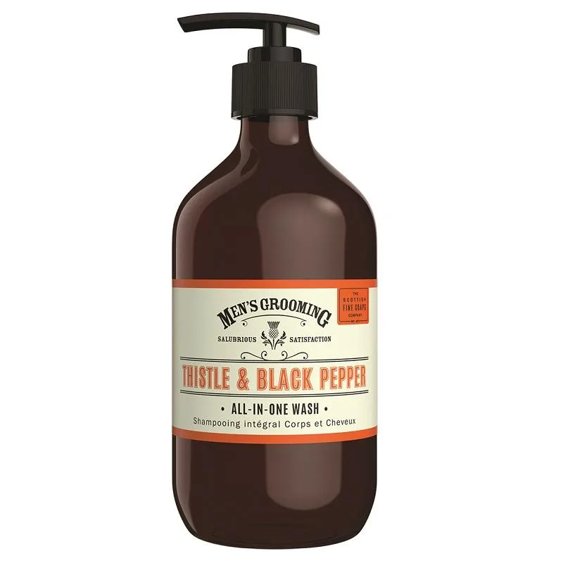 Scottish Fine Soaps Thistle & Black Pepper All-In-One Wash 500ml