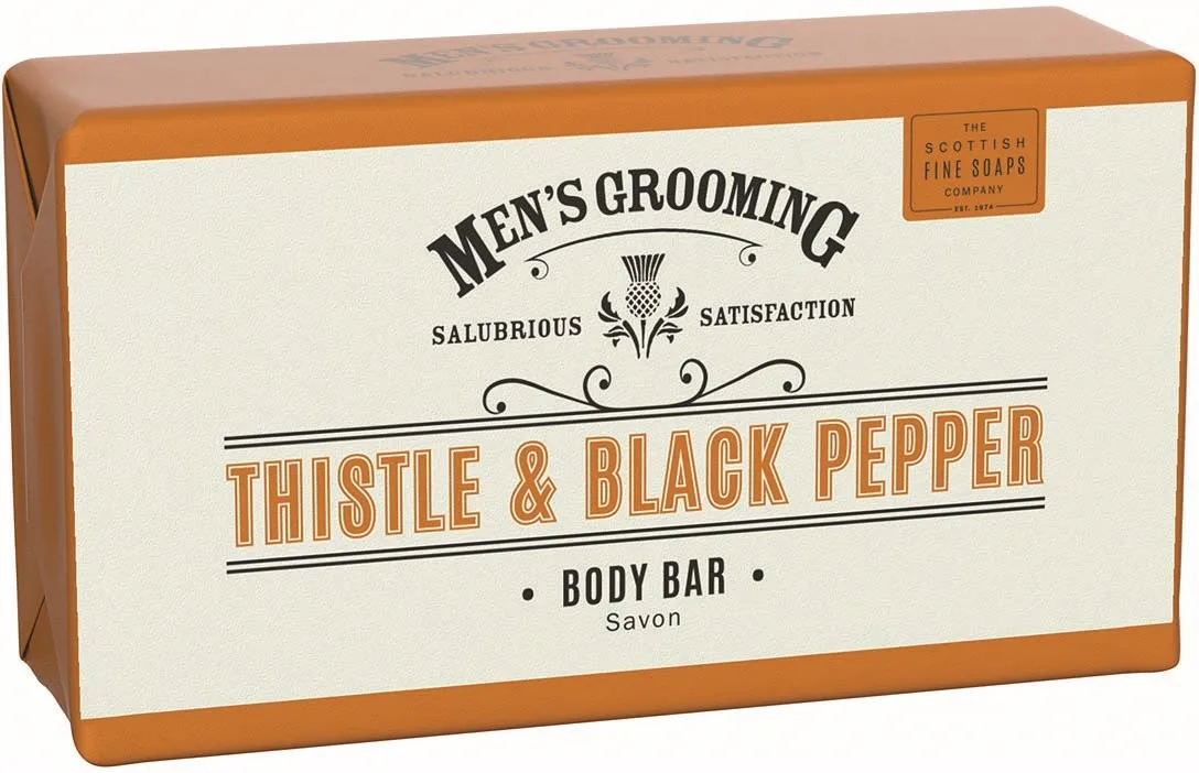 The Scottish Fine Soaps Thistle & Black Pepper Soap Bar  220 g