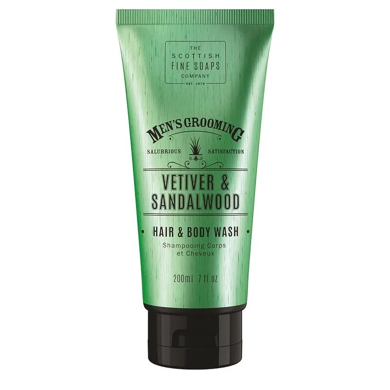 Scottish Fine Soaps Vetiver & Sandalwood Hair & Body Wash 200ml