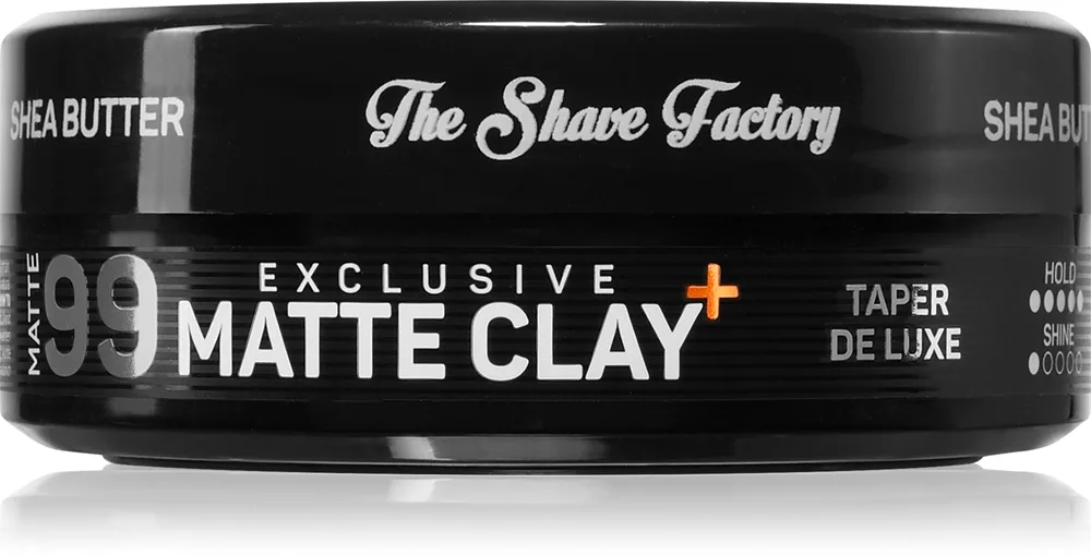 The Shave Factory Exclusive Matte Clay mattapintainen muotoilusavi hiuksille erittäin vahva pito 150 ml
