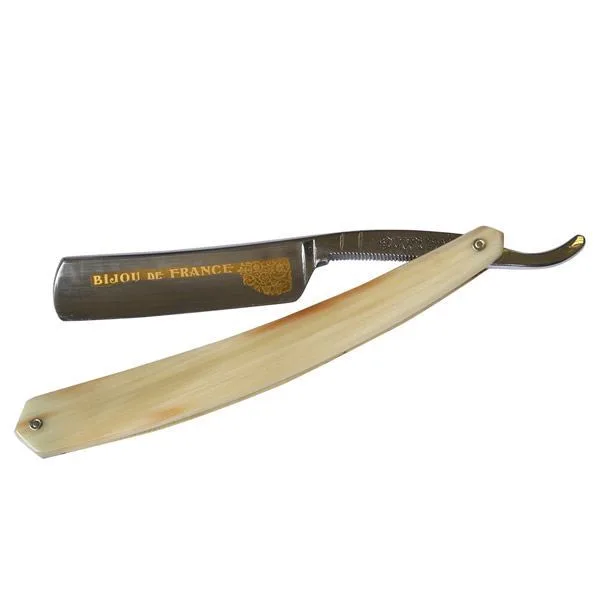 Thiers Issard Straight Razor Barberkniv (Blond Horn Håndtag 5/8")