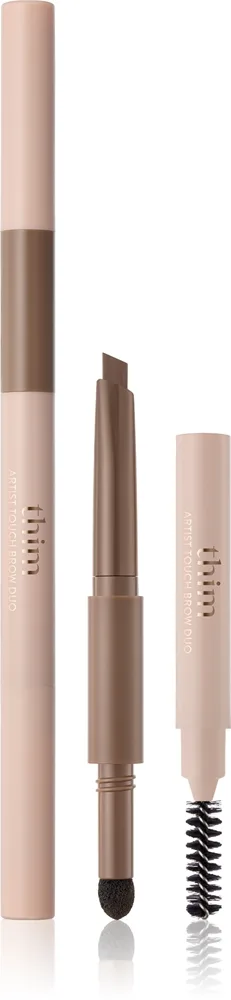 thim Artist Touch Brow Duo Dual-Ended Eyebrow Pencil med borste Skugga 01 Cocoa Brown 0.6 g
