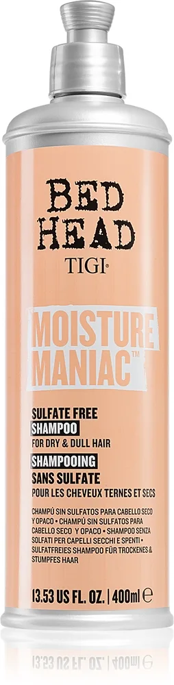 TIGI Moisture Maniac Sulfate Free Shampoo Renande och närande schampo För torrt hår 400 ml