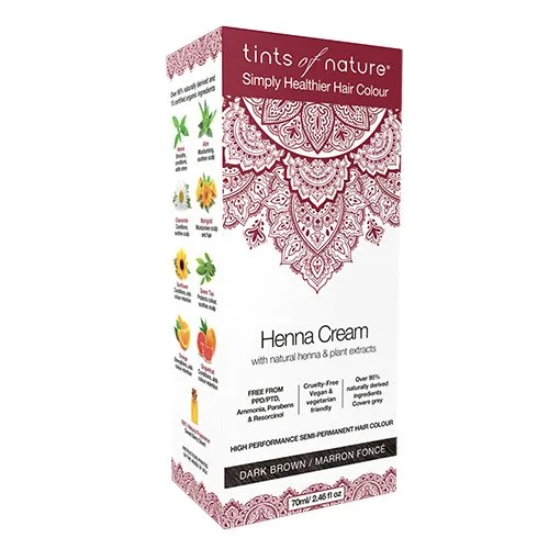 Tints of Nature Henna Cream Dark Brown 70 ml.