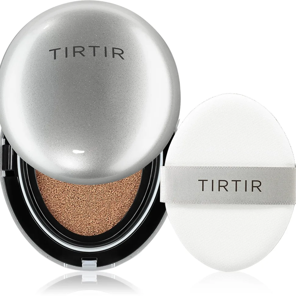TIRTIR Mask Fit Aura Cushion Mini fuktgivande makeup i svamp med uppljusande effekt Skugga 43N Deep Cocoa 4.5 g