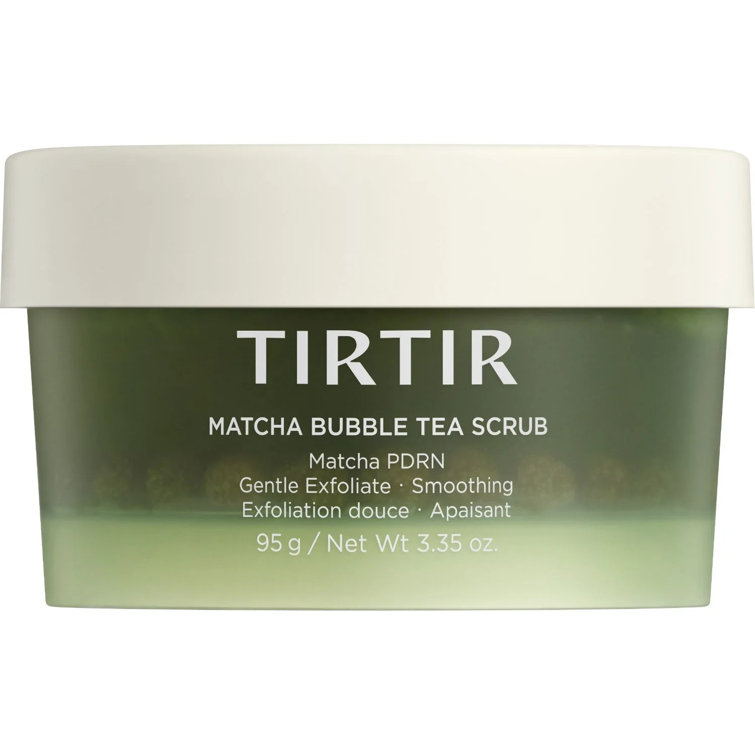 TIRTIR Matcha Bubble Tea Scrub Mild ansiktsskrubb med lugnande egenskaper 95 g