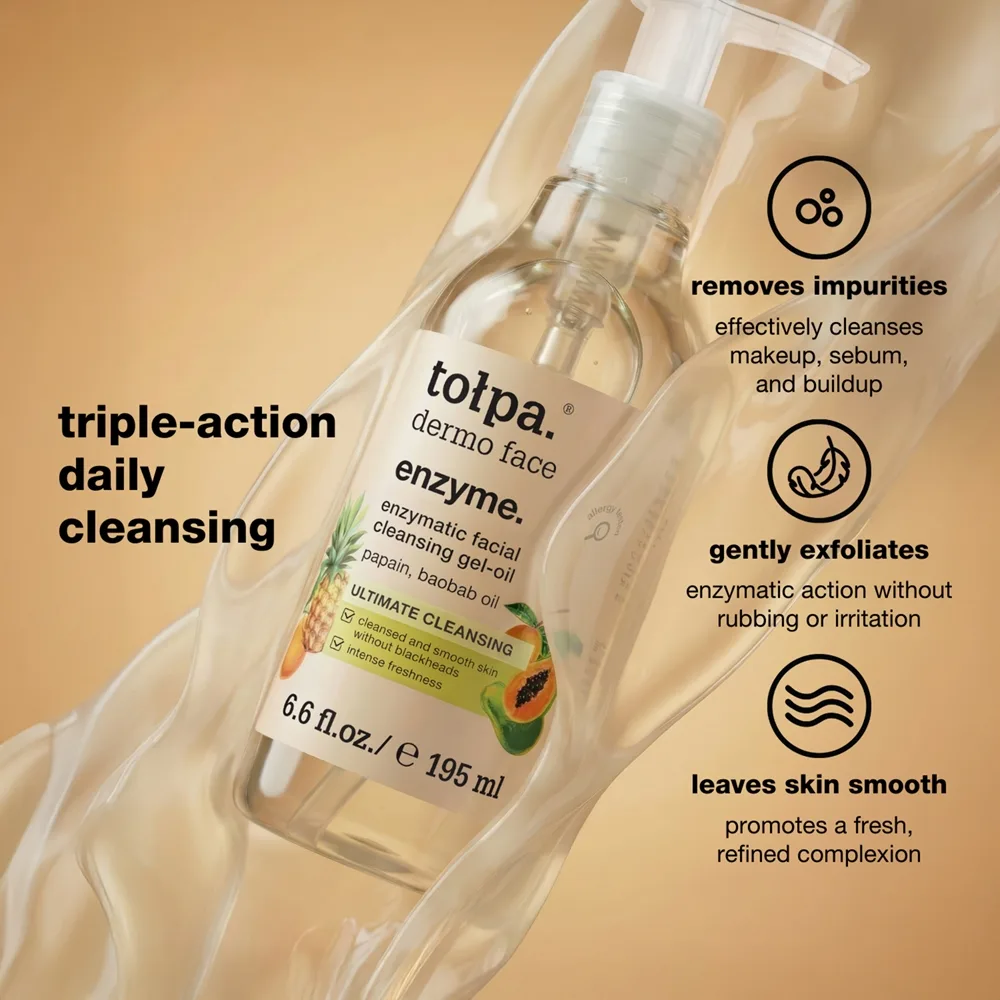 Tołpa Dermo Face Enzyme Rengörande gel olja för ansikte 195 ml