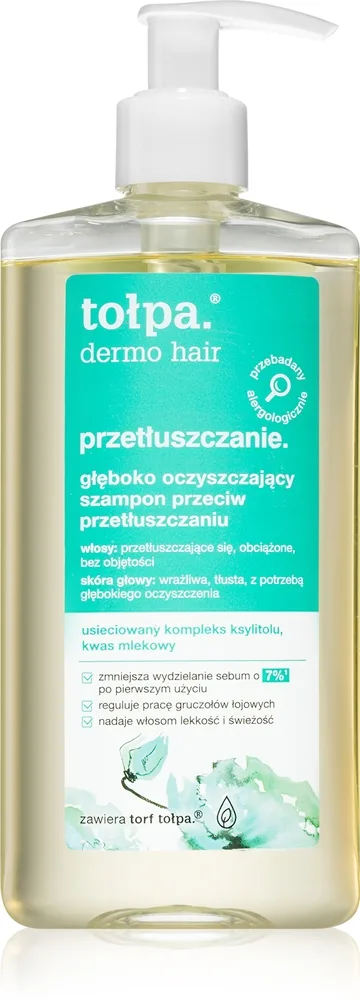 Tołpa Dermo Hair syväpuhdistava shampoo rasvoittuville hiuksille 250 ml