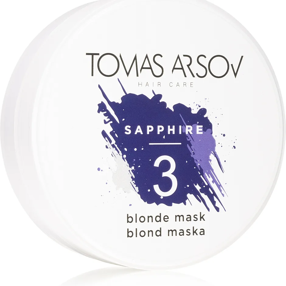Tomas Arsov Sapphire Blonde Mask Skräddarsydd neutraliserande mask För blont och slingat hår 100 ml