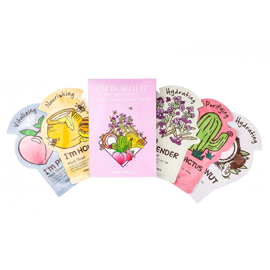 TONYMOLY I´m Worth It Face Mask Set 5pcs Ansiktsvårdskit