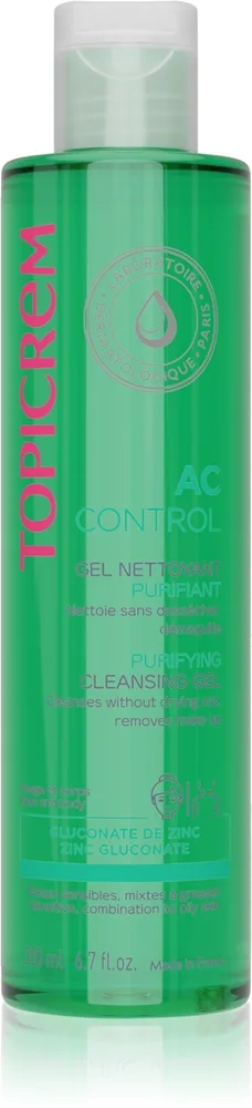 Topicrem AC Purifying Cleansing Gel syväpuhdistava geeli rasvaiselle ja herkälle iholle 200 ml