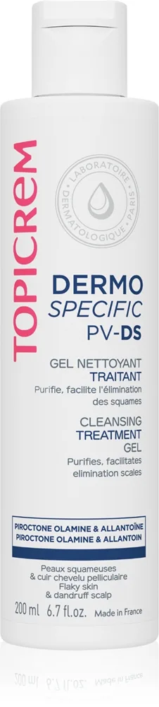 Topicrem PV/DS Cleansing Gel pesugeeli vartalolle ja päänahalle 200 ml
