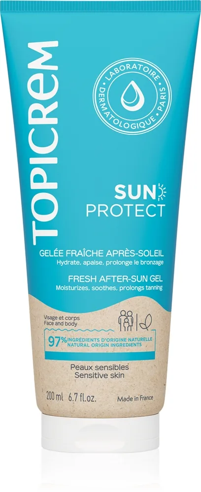 Topicrem Sun Protect Fresh After-Sun Gel viilentävä after sun -geeli 200 ml