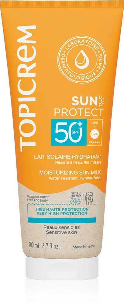 Topicrem Sun Protect Moisturizing Sun Milk SPF50+ Återfuktande solmjölk SPF 50+ 200 ml