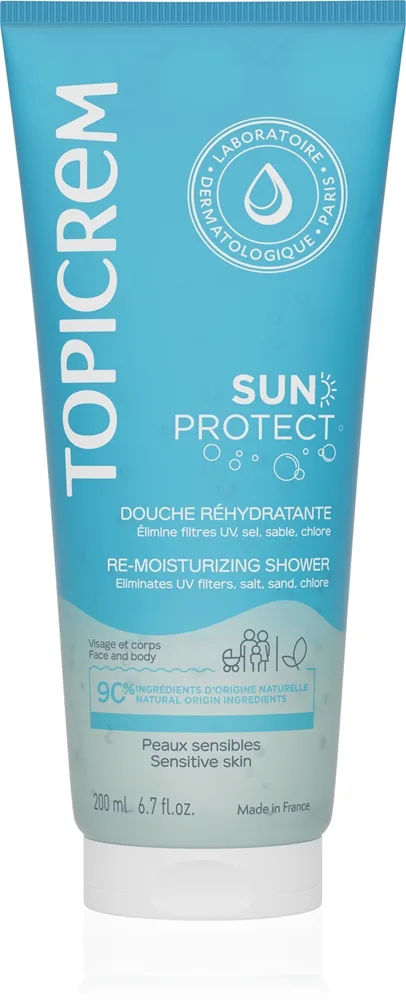 Topicrem Sun Protect Re-Moisturizing Shower Fuktgivande duschgel Efter sol 200 ml