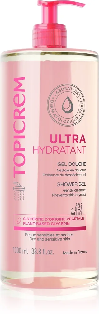 Topicrem UH BODY Gentle Cleansing Gel hellävarainen pesugeeli kasvoille, vartalolle ja hiuksille 1000 ml