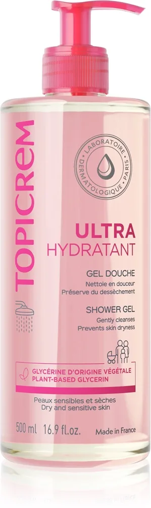 Topicrem UH BODY Gentle Cleansing Gel Mild rengörande gel för ansikte, kropp och hår 500 ml