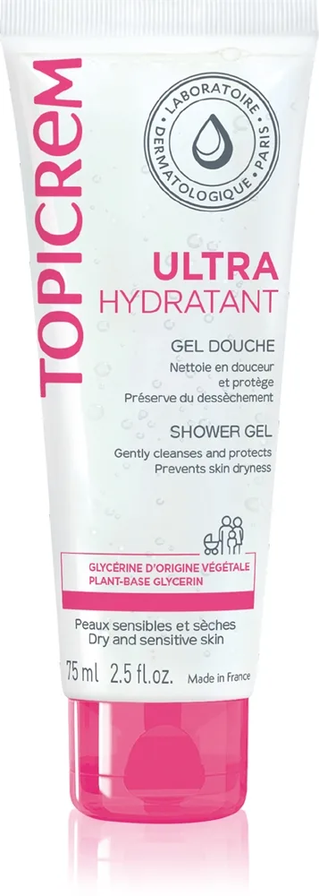 Topicrem UH BODY Gentle Cleansing Gel Mild rengörande gel för ansikte, kropp och hår 75 ml