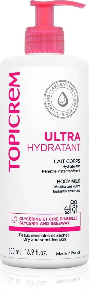 Topicrem UH BODY Ultra-Moisturizing Body Milk syväkosteuttava vartalovoide kuivalle ja herkälle iholle 75 ml