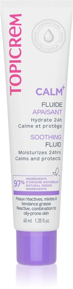 Topicrem UH FACE CALM+ Soothing Fluid Lindrande och fuktgivande vätska För intolerant hud 40 ml