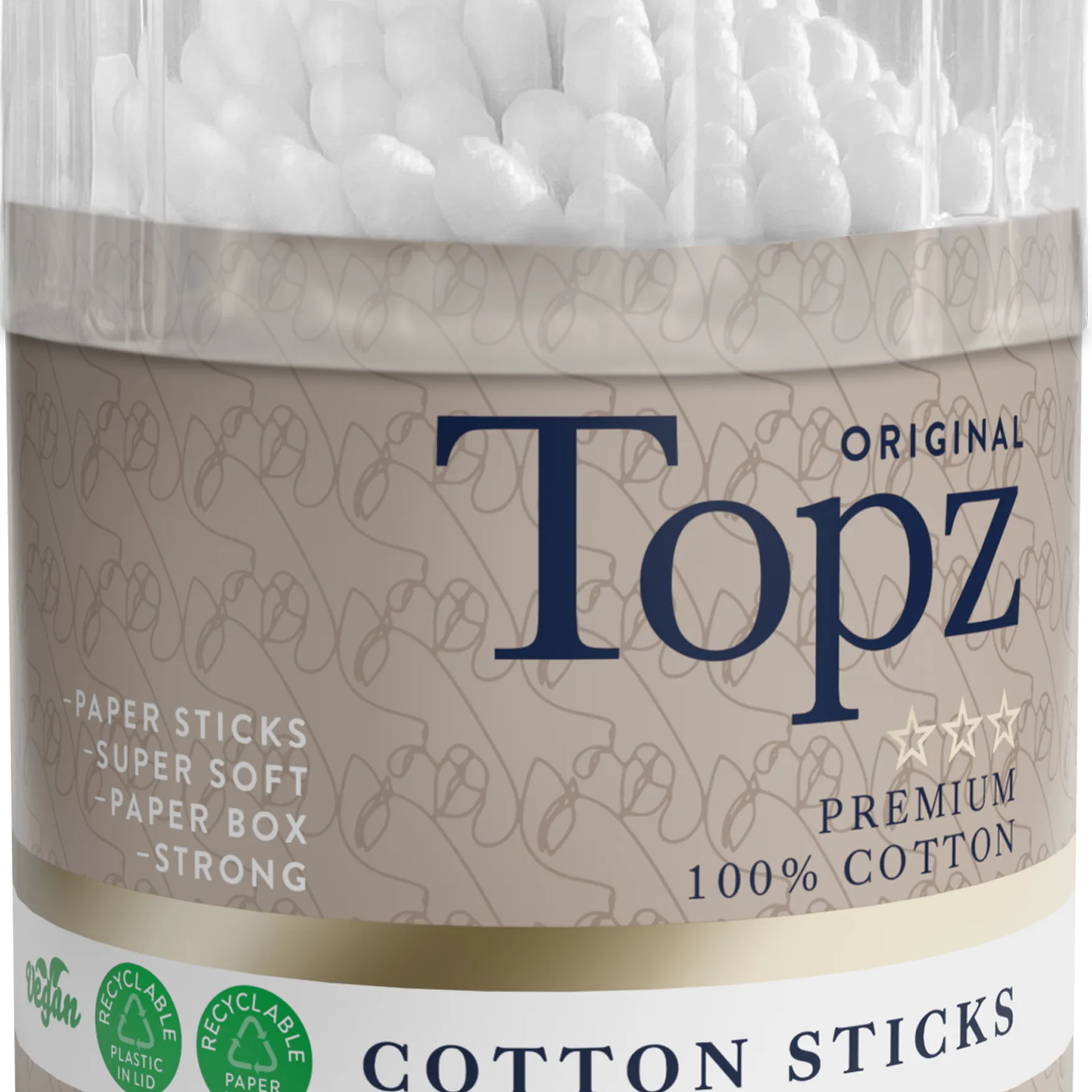 Topz Premium Cotton Sticks 100 pcs
