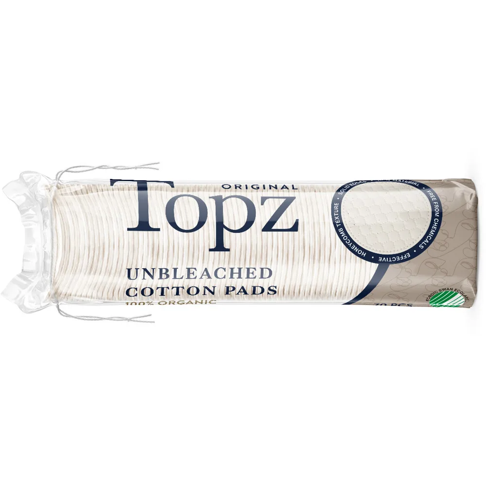 Unbleached Cotton Pads, 70-Pack