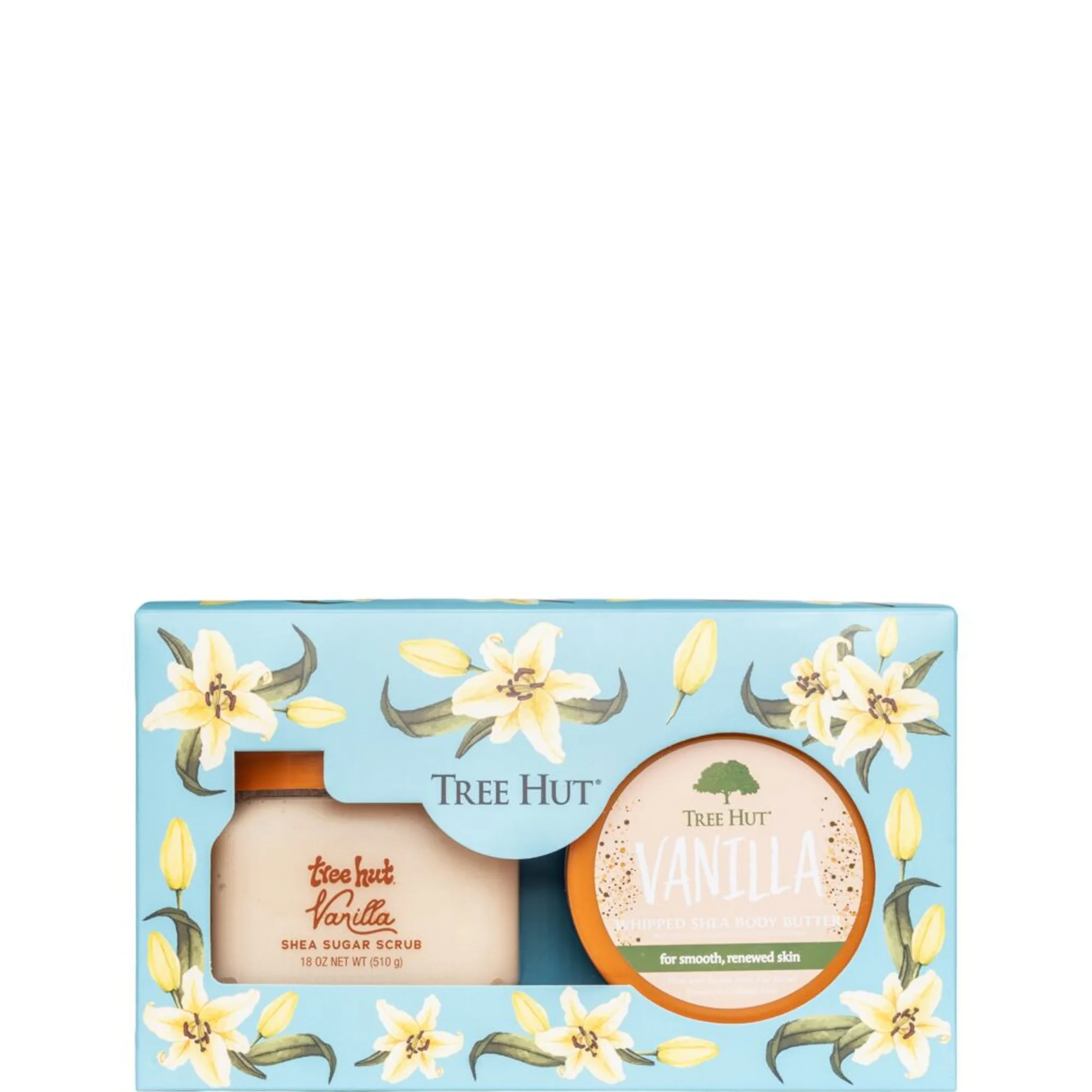 TREE HUT Vanilla Sugar Scrub & Whipped Body Butter Vartalonhoitosetti