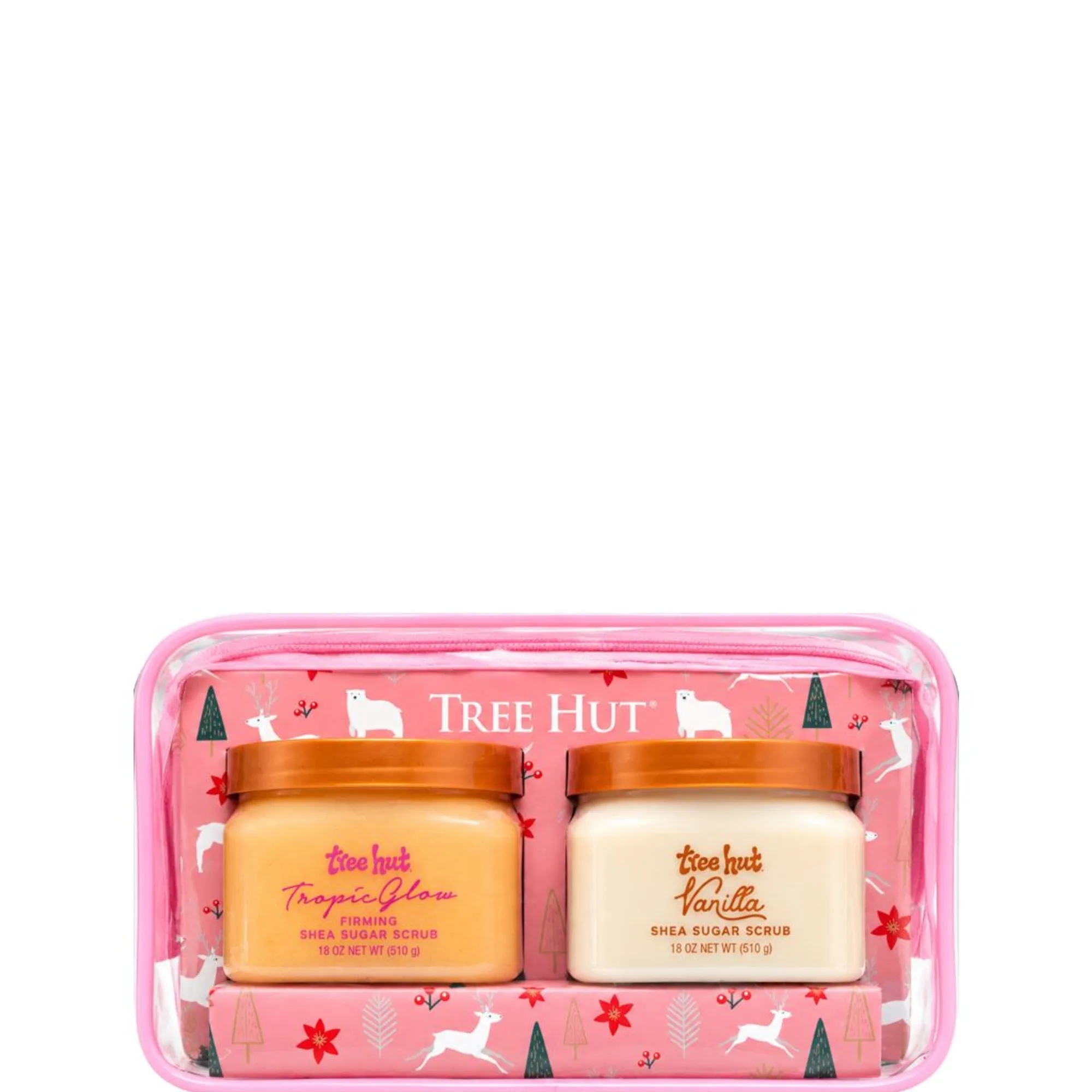 TREE HUT Xmas Set Tropic Glow and Vanilla Sugar Scrubs Kropsplejesæt
