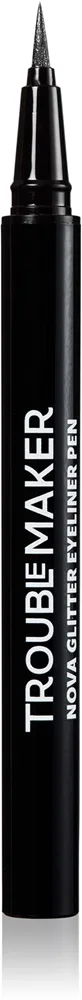 Trouble Maker Nova Glitter Liquid Eyeliner Pen Eyeliner med skimmer Skugga Black Hole Black 0.5 ml