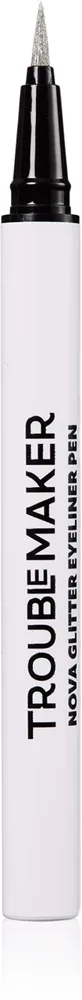 Trouble Maker Nova Glitter Liquid Eyeliner Pen Glimmer eyeliner Skygge Circuit Breaker Silver 0.5 ml