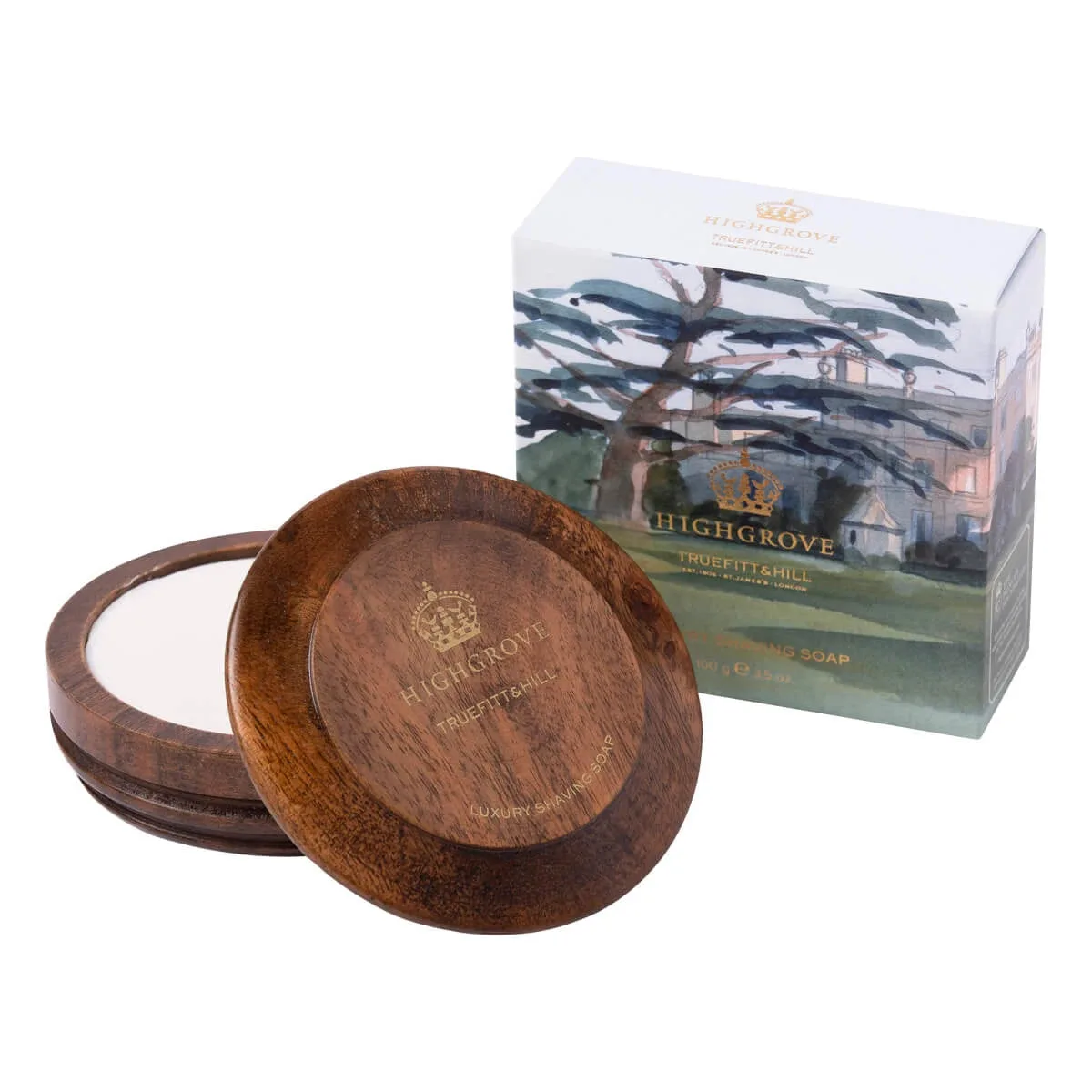 Truefitt & Hill Barbersæbe i træskål, Highgrove, 100 g.